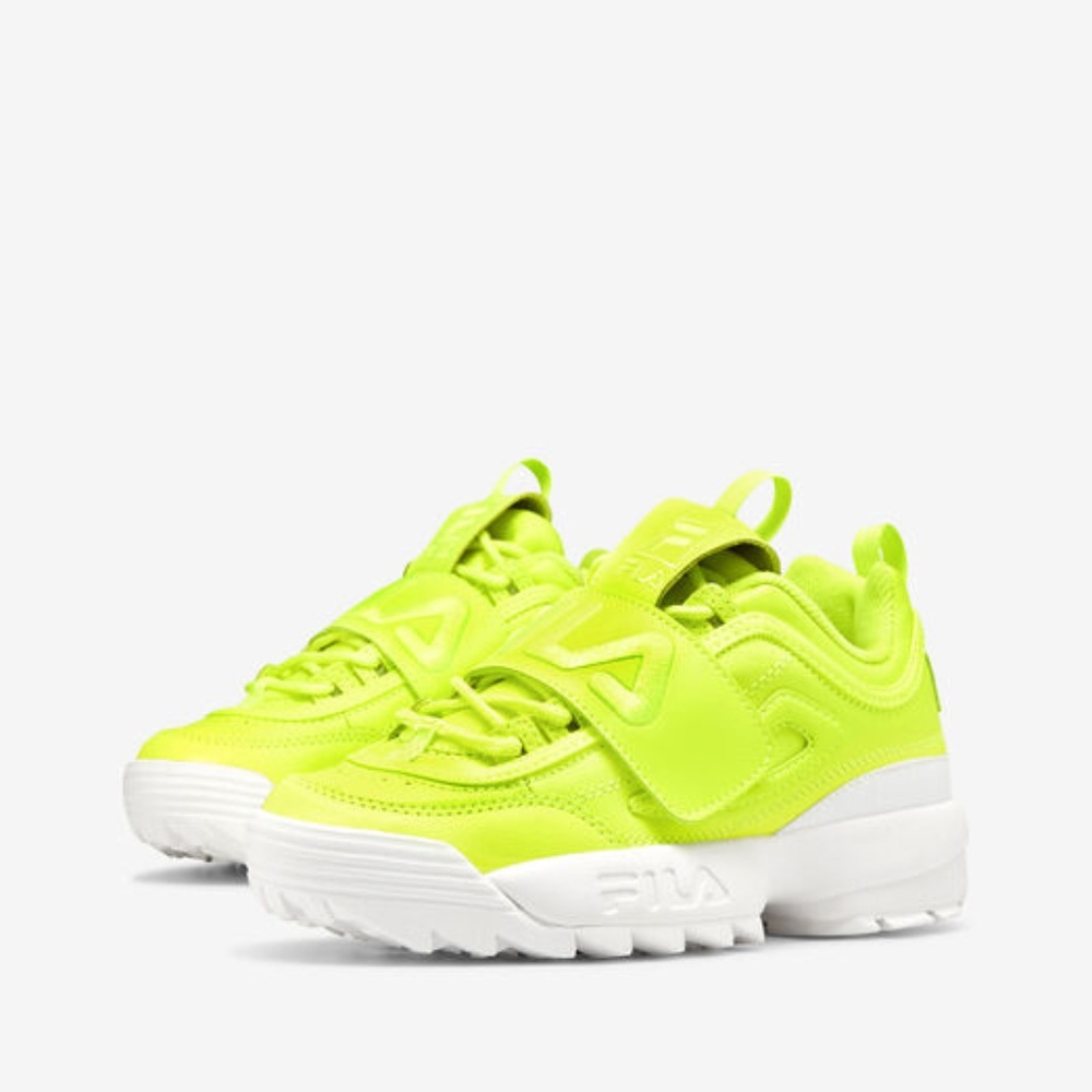Fila Disruptor II Applique in Safety Yellow
